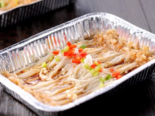 梁园锡纸烤金针菇